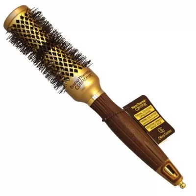 Характеристики товара Брашинг Olivia Garden Expert Blowout Curl Wavy Bristles Gold & Brown диаметр 35 мм