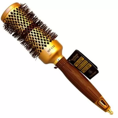 Описание товара Брашинг Olivia Garden Expert Blowout Curl Wavy Bristles Gold & Brown диаметр 45 мм