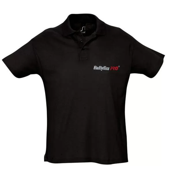 Babyliss Promo сорочка POLO чоловіча чорна короткі рукава, розмір L - 1