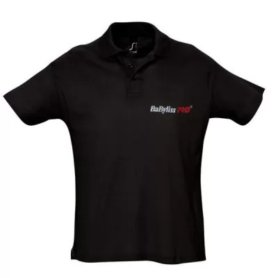 Babyliss Promo рубашка POLO мужская черная короткие рукава, размер XL