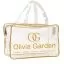 OliviaGarden Empty transparent PVC bag - Gold сумка для щіток порожня