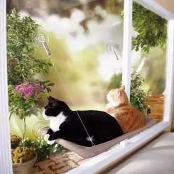 Фото Подушка наоконная для кошки на присосках Sunny Seat Window Bed - 5
