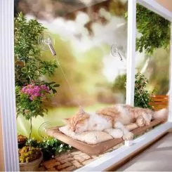 Фото Подушка наоконная для кошки на присосках Sunny Seat Window Bed - 11