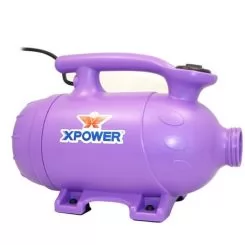 Фото Фен + пылесос для животных стационарный XPOWER 1000W фиолетовый + 6 насадок - 2