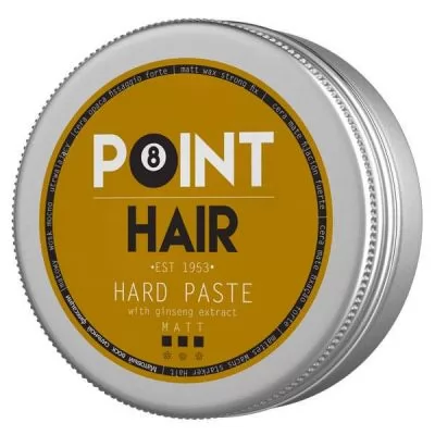 Фото товару POINT BARBER HAIR HARD PASTE Матова паста сильної фіксації, 100 мл.