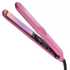 Фото Выпрямитель для волос (утюжок) GammaPiu RAINBOW с терморегулятором и фиксатором цвет розовый - 1