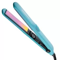 Фото Выпрямитель для волос (утюжок) GammaPiu RAINBOW с терморегулятором и фиксатором цвет лазурный - 1