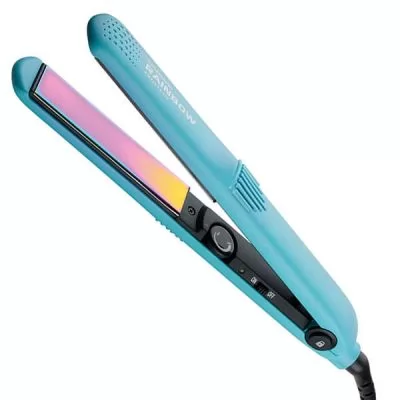 Опис товару Вирівнювач для волосся (праска) GammaPiu RAINBOW з терморегулятором і фіксатором колір блакитний