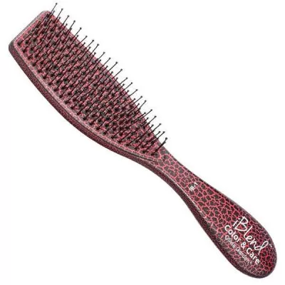 Фото товару Olivia Garden щітка для укладки Essential Style Blend Medium Hair Memory Flex Bristles Red штучна щетина