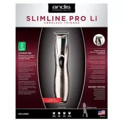 Фото Машинка для стрижки волосся тример Andis D-8 Slimline Pro Li T-Blade Titan акумуляторна, 4 насадки - 3