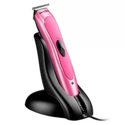 Фото Машинка для стрижки волос - триммер Andis BTF3 Slimline Pro Li T-Blade Trimmer розовая 4 насадки - 2