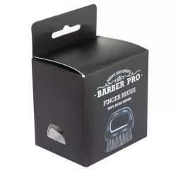 Фото Щітка для бороди Barbertools BarberPro пластикова з натуральною щетиною мала - 3