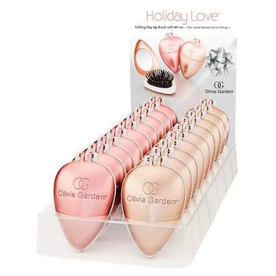 Фото товара Olivia Garden Дисплей Holiday Love (18 щеток массажных Holiday Love) с брендом OLIVIA GARDEN