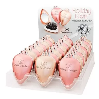Фото товару Olivia Garden Дисплей Holiday Love (24 щітки масажні Holiday Love) з брендом OLIVIA GARDEN