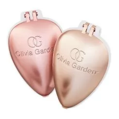 Фото Olivia Garden Holiday Love Rose Щітка масажна складана c дзеркальцем золота - 2