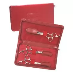 Фото Olivia Garden набор ножниц в чехле RED POUCH - 6