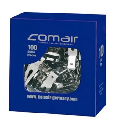 COMAIR Зажим металевий вилка подвійна 46 мм упаковка 100 шт.