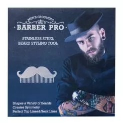 Фото Гребінець Barbertools BarberPro для моделювання бороди з нержавіючої сталі - 2