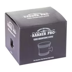 Фото Чаша для пены BarberPro белая керамическая с ручкой "Shaving mug" - 2