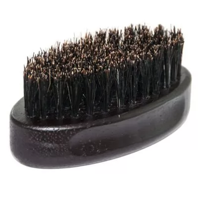 Фото товара Щетка для бороды BarberPro деревянная с натуральной щетиной малая с брендом FARMAGAN
