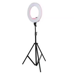 Фото Світлодіодна лампа для візажу Hairmaster з дзеркалом, дзеркалом - лінзою і кріпленням під фотоапарат і мобільний телефон - 1