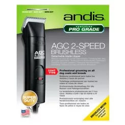 Фото Машинка для стрижки тварин Andis SUPER AGC/AGCB роторна 2-швидкісна безщіткова, ніж CeramicEdge #10 1,5мм - 4