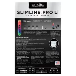 Фото Машинка для стрижки волос триммер Andis D-8 Slimline Pro Li T-Blade US Edition Sphere аккумуляторная, 4 насадки - 6