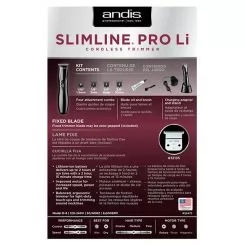 Фото Машинка для стрижки волосся тример Andis D-8 Slimline Pro Li T-Blade US Edition Black акумуляторна, 4 насадки - 5