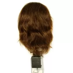 Фото Голова-манекен жін. ШАТЕН довж. волосся 30 см. густ. 250/см + ШТАТИВ - 3