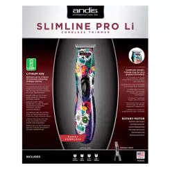 Фото Машинка для стрижки волос триммер Andis D-8 Slimline Pro Li T-Blade Sugar Skull аккумуляторная, 4 насадки - 5