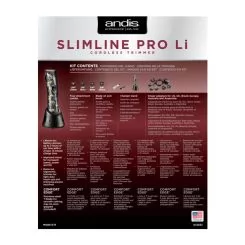 Фото Машинка для стрижки волос триммер Andis D-8 Slimline Pro Li T-Blade US Edition Crown аккумуляторная, 4 насадки - 6