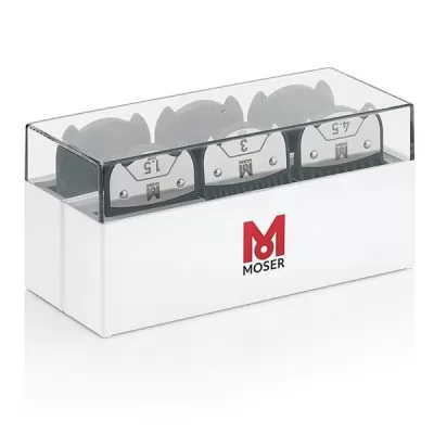 Відгуки покупців про товар Moser магнітні насадки 6 шт. (1,5; 3; 4,5; 6; 9; 12 мм) для машинки Chrome 2 Style Blending edition