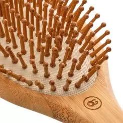 Фото Щетка массажная Olivia Garden бамбуковая Bamboo Touch Detangle Massage M бамбуковая щетина - 4