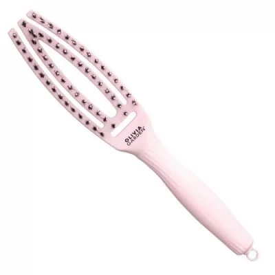 Характеристики товару Щітка для укладки Olivia Garden Finger Brush Combo Pastel Pink Small комбінована щетина