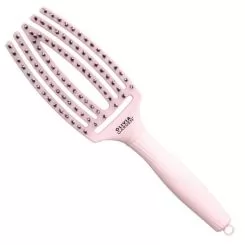 Фото Щетка для укладки Olivia Garden Finger Brush Combo Pastel Pink Medium комбинированная щетина - 1