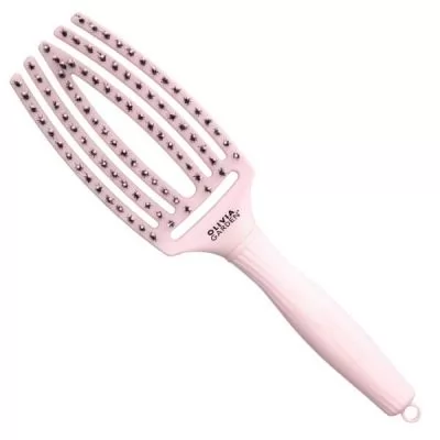Опис товару Щітка для укладки Olivia Garden Finger Brush Combo Pastel Pink Medium комбінована щетина