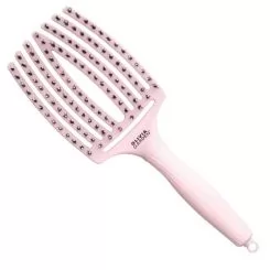 Фото Щітка для укладки Olivia Garden Finger Brush Combo Pastel Pink Large комбінована щетина - 1