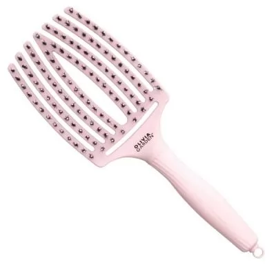Опис товару Щітка для укладки Olivia Garden Finger Brush Combo Pastel Pink Large комбінована щетина