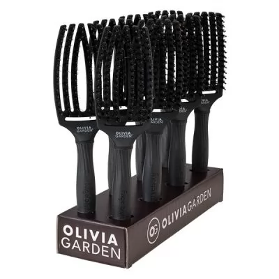 Olivia Garden дисплей Finger Brush Combo Medium Full Black (8xID1729)