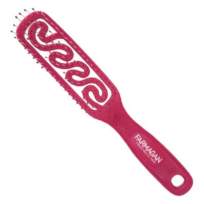 Описание товара Щетка Farmagan Fingerbrush малая искусственная щетина для нормальных волос цвет красный