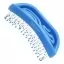 Щетка Farmagan дорожная Fingerbrush большая искусственная щетина для нормальных волос цвет голубой - 3