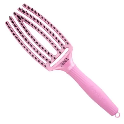 Описание товара Щетка для укладки Olivia Garden Finger Brush Care Iconic Boar&Nylon Celestial Pink