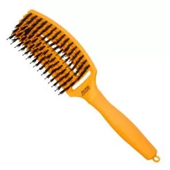 Фото Olivia Garden щітка для укладки Finger Brush Combo Boar&Nylon Yellow Sunshine комбінована щетина - 2