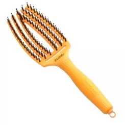 Фото Olivia Garden щітка для укладки Finger Brush Combo Boar&Nylon Yellow Sunshine комбінована щетина - 3