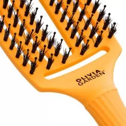 Фото Olivia Garden щітка для укладки Finger Brush Combo Boar&Nylon Yellow Sunshine комбінована щетина - 5