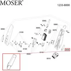 Фото Moser наружная клавиша рычага привода каретки для 1230, 1233 - 3
