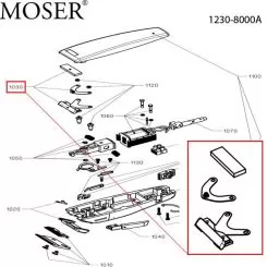 Фото Moser пружина притискна рухомої частини ножа комплект для 1230, 1233, 1234 - 2