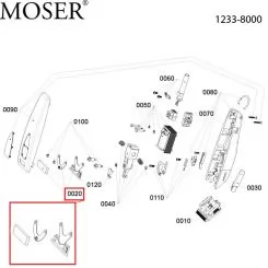 Фото Moser пружина прижимная подвижной части ножа комплект для 1230, 1233, 1234 - 3
