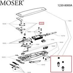 Фото Moser шпильки для притисної пружини рухомої частини ножа + крепіж для 1230, 1233, 1234 - 2