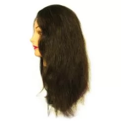 Фото Голова-манекен жін. ШАТЕН довж. волосся 40-50 см. густ. 250/см + ШТАТИВ - 2